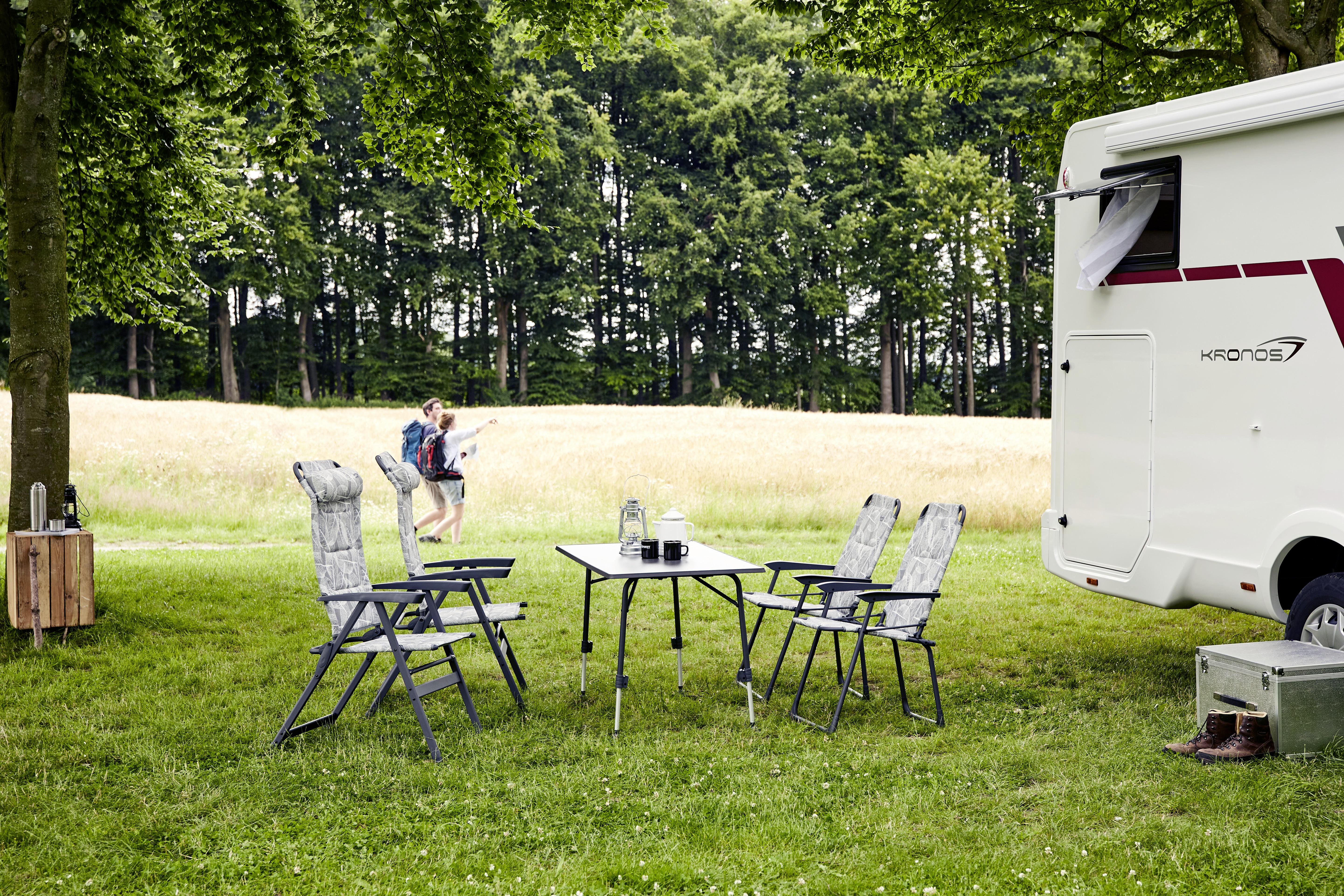 Campingsessel Klappbar mit Armlehnen - Anthrazit/Grau, KONVENTIONELL, Textil/Metall (55/99/73cm) - Siena Garden