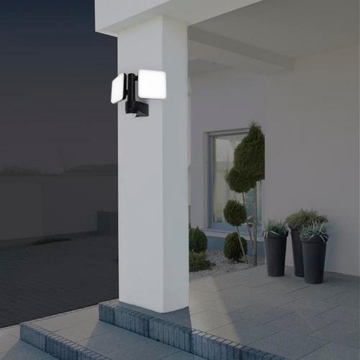 Außenwandleuchte Led Jaro 20w Kunststoff - Anthrazit, Design, Kunststoff (32,5/23/14cm) - Näve