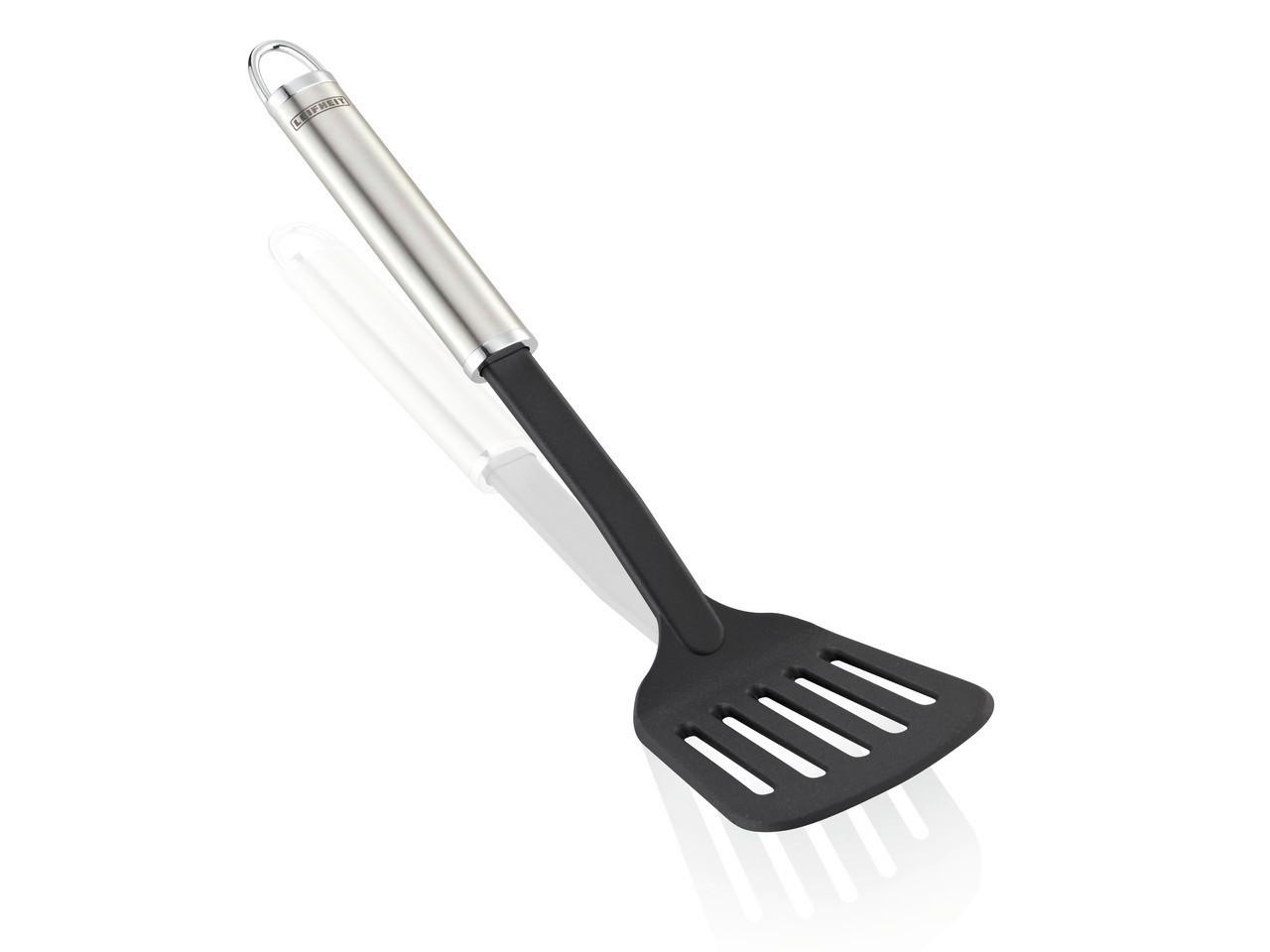 Pfannenwender Cäcilie - Edelstahlfarben/Schwarz, KONVENTIONELL, Kunststoff/Metall (31,5/8/5,3cm) - Leifheit