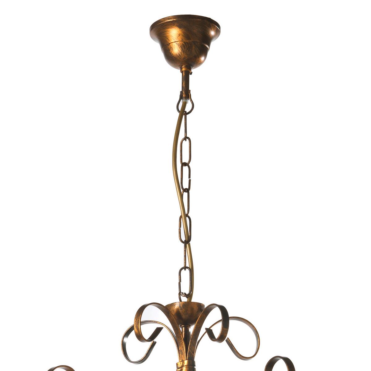 Kronleuchter Odino Braun L: 65 cm - Braun, KONVENTIONELL, Metall (65/65/100cm)