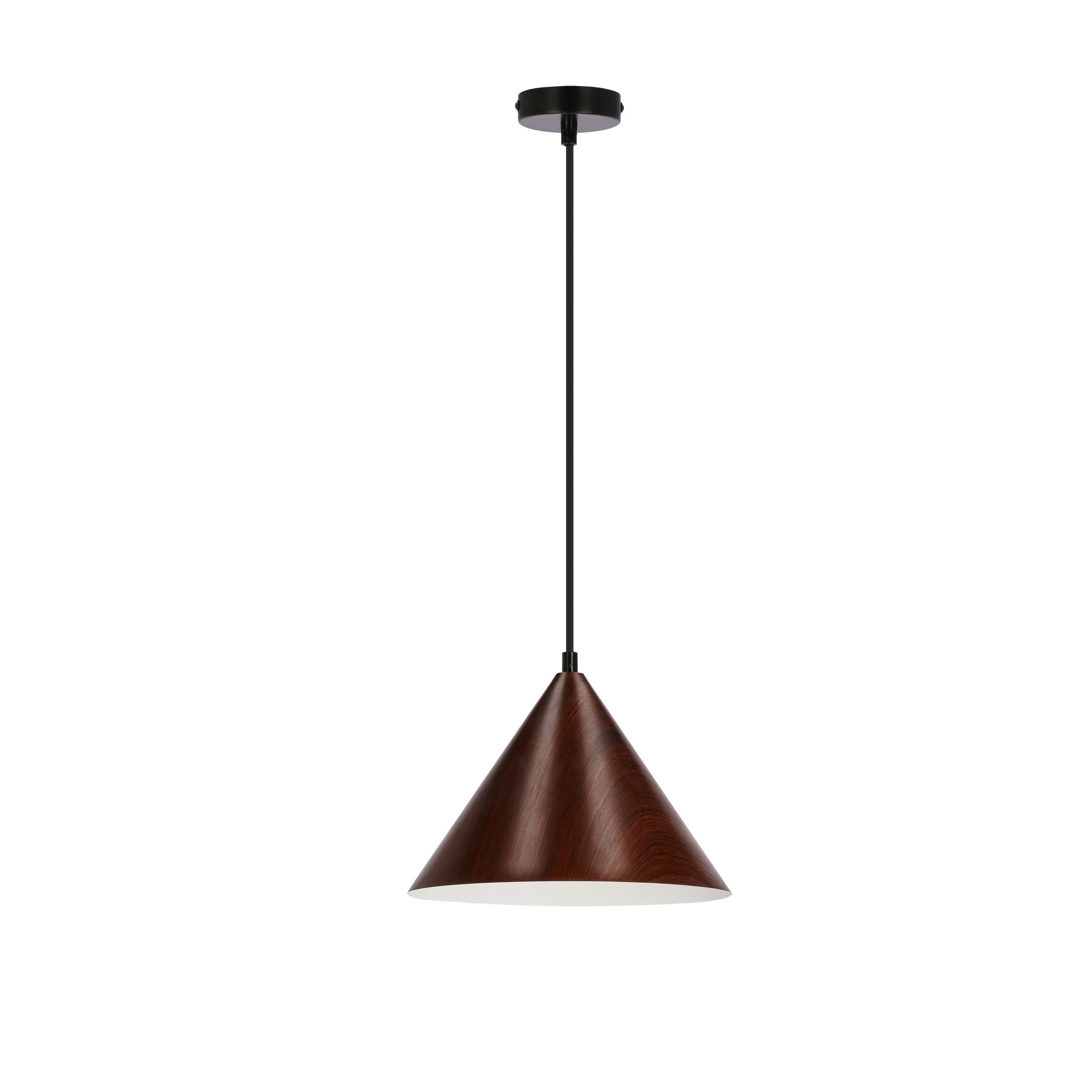 PENDELLEUCHTE 31-23438 DUNCA - Nussbaumfarben/Schwarz, Design, Metall (25/25/110cm)