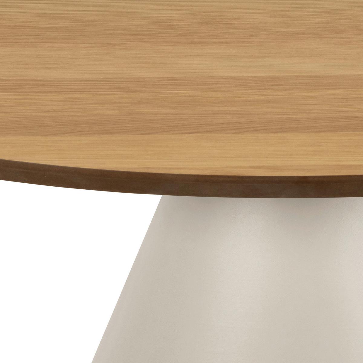 KONFERENČNÍ STOLEK SOLI - šedá/barvy dubu, Design, kov/kompozitní dřevo (85/40cm)
