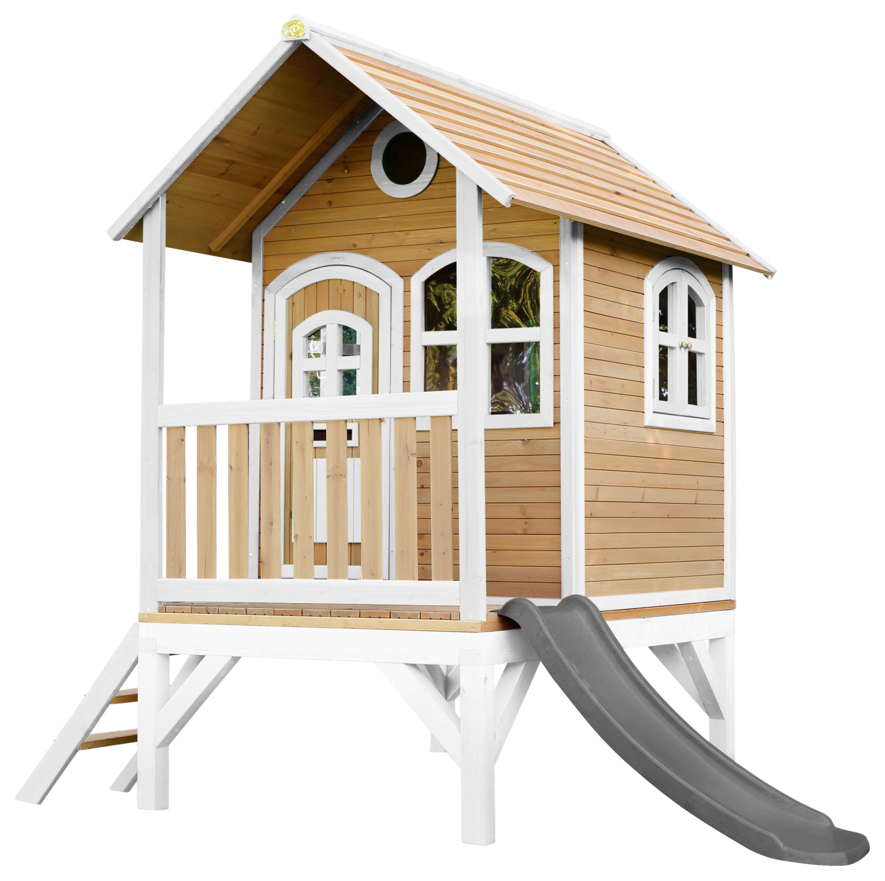 Spielhaus A030.036.81 - Rot/Braun, KONVENTIONELL, Holz (287/231/191cm) - Ambia Garden