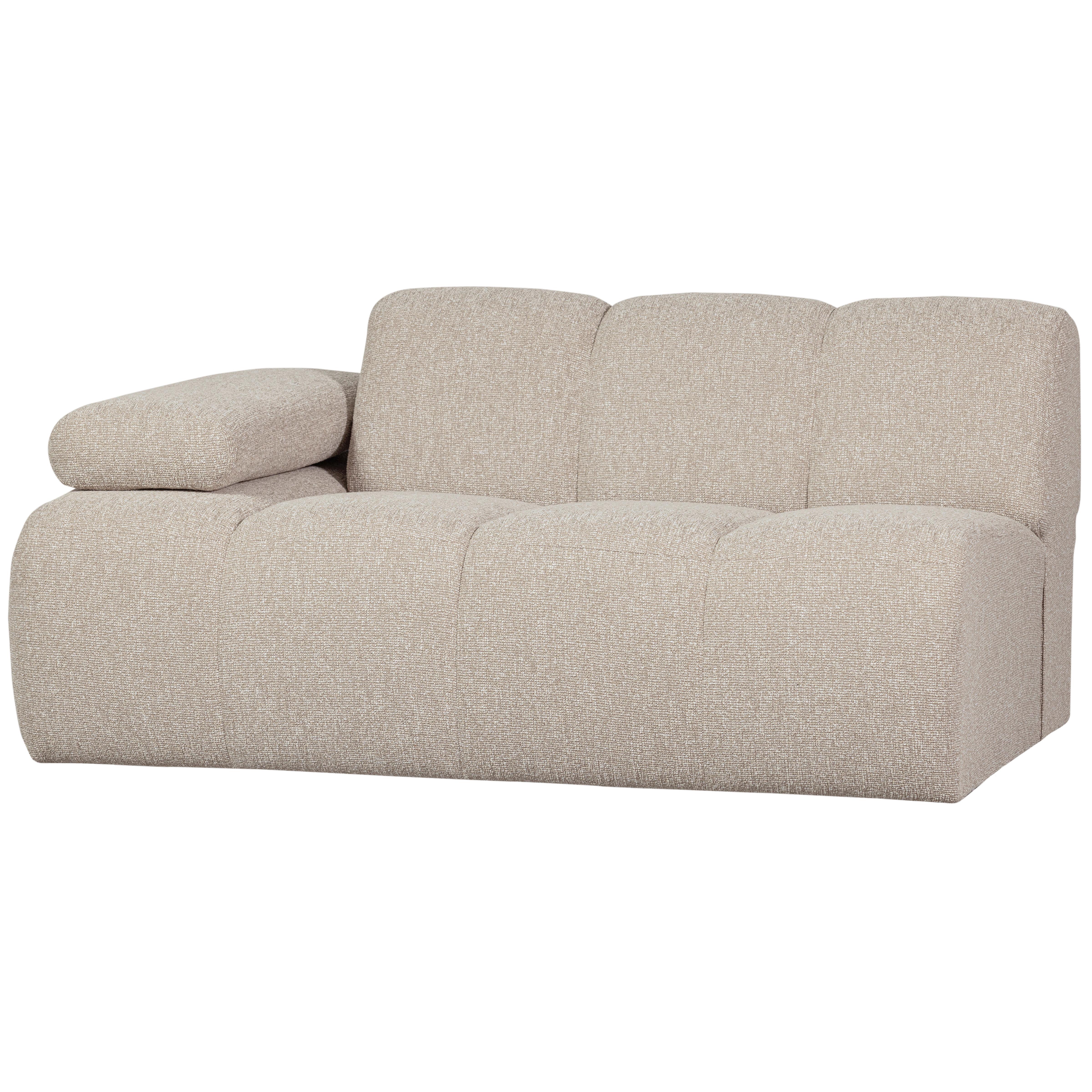 Sofaelement Mojo Sandfarben, Armteilverstellung - Beige, MODERN, Textil (164/74/97cm) - Livetastic