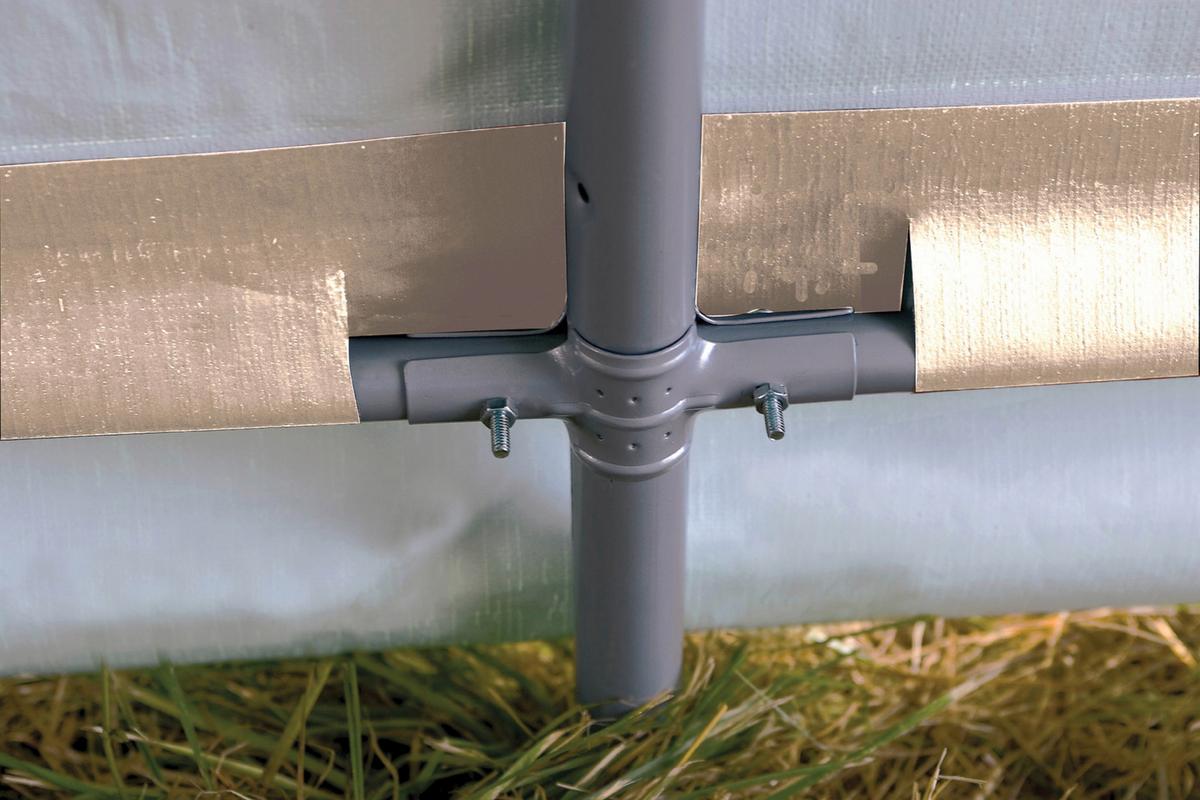 Zeltgarage Shed-In-A-Box 9m² Round Top - Grau, Basics, Kunststoff (300/240/300cm)