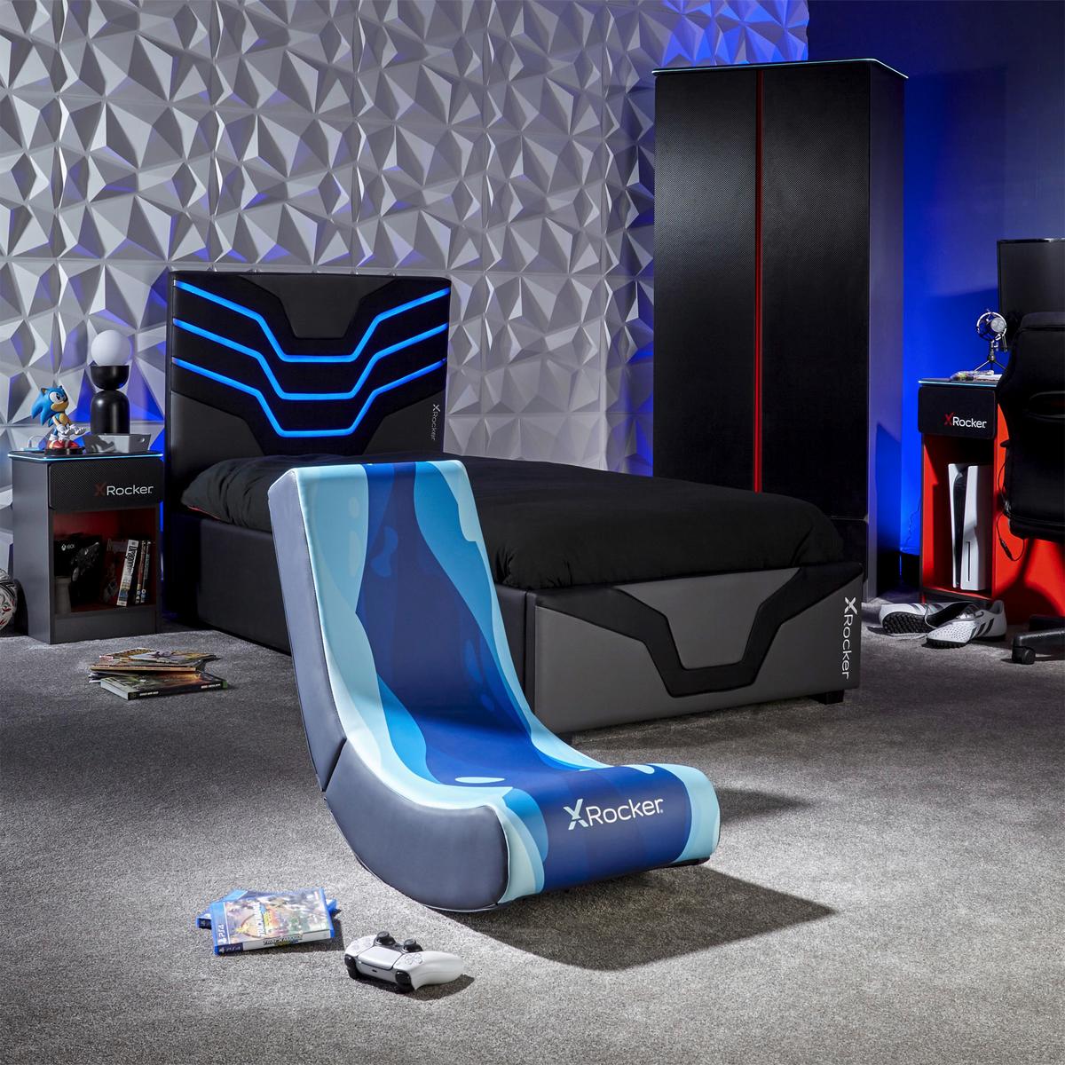 Gamingsessel Video Rocker - Blau, MODERN, Textil (41/65/85cm) - X Rocker