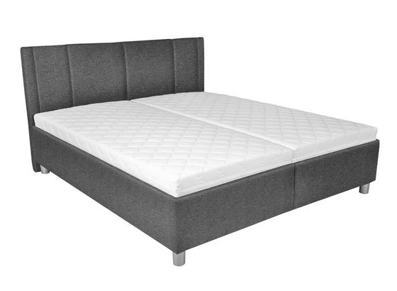 Postel Notte 180x200 Šedá - šedá, Moderní, textil (213/188/106cm) Postel Notte 180x200 Šedá - šedá, Moderní, textil (213/188/106cm)