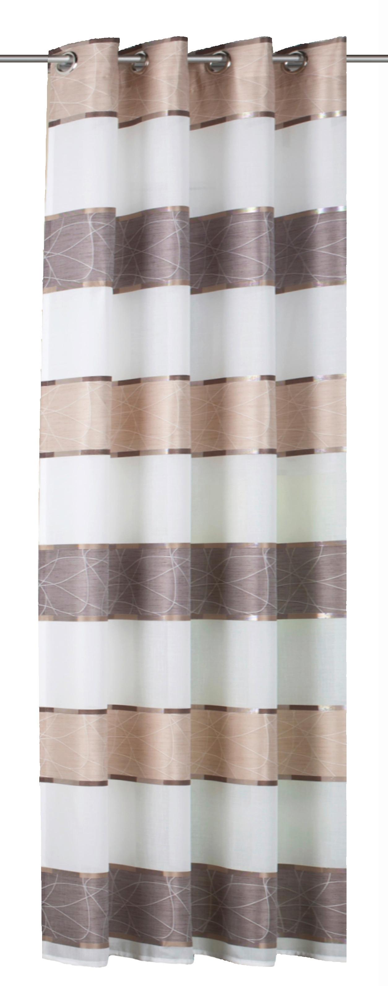 Ösenvorhang Walter - Cappuccino, Design, Textil (140/225cm) - Schmidt W. Gmbh