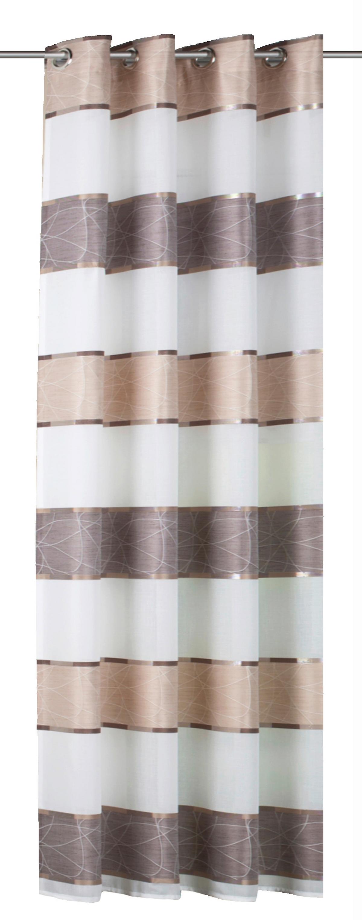 Ösenvorhang Walter - Cappuccino, Design, Textil (140/245cm) - Schmidt W. Gmbh