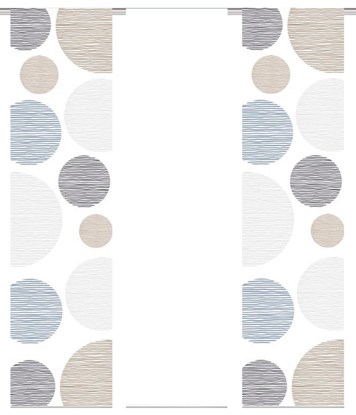 Flächenvorhang 3er Set Borden - Taupe, Design, Textil (60/245cm) - Schmidt W. Gmbh