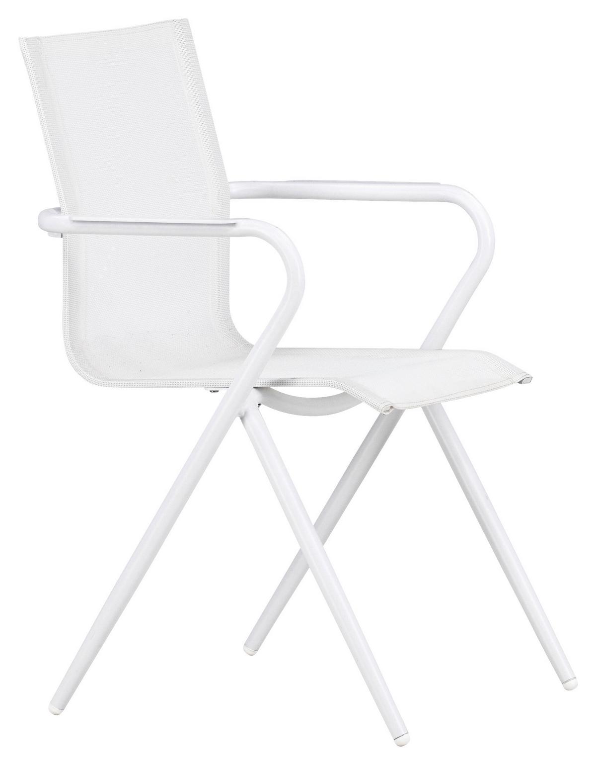 Stapelsessel Aluminium - Weiß, KONVENTIONELL, Metall (58/86/63cm) - Gardenson