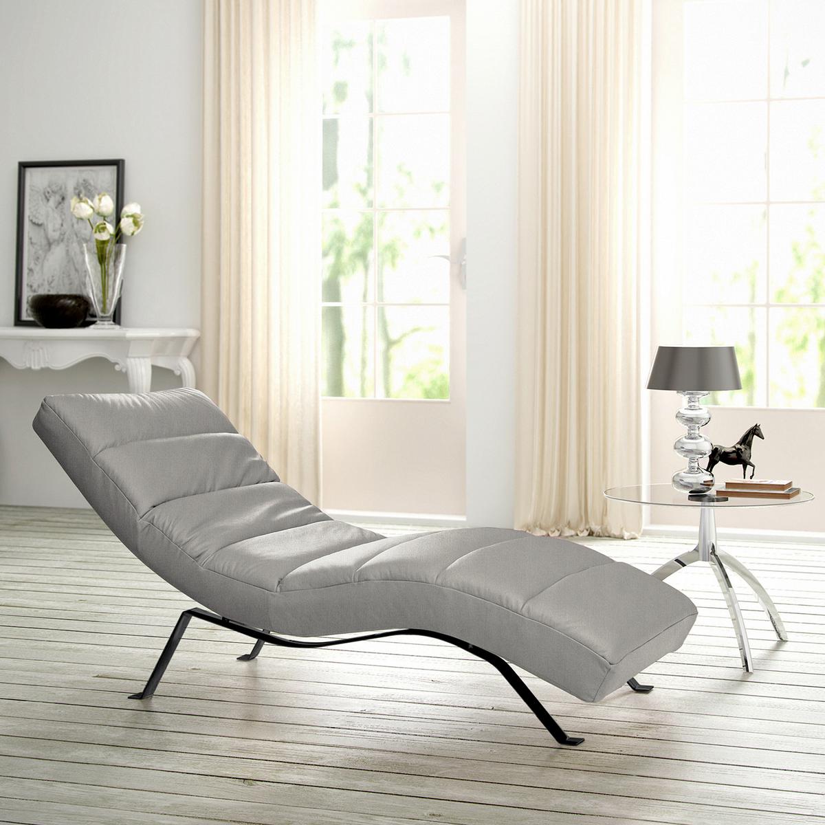 Relaxliege Swing Black Grau B: 65 Cm - Schwarz/Grau, Design, Textil (65/65-95/171cm) - Livetastic