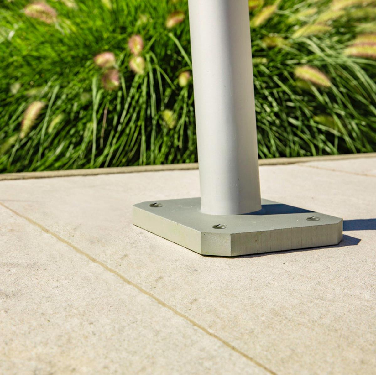 Terrassenhalterung Premium Grau - Grau, Basics, Metall (15/20/15cm)