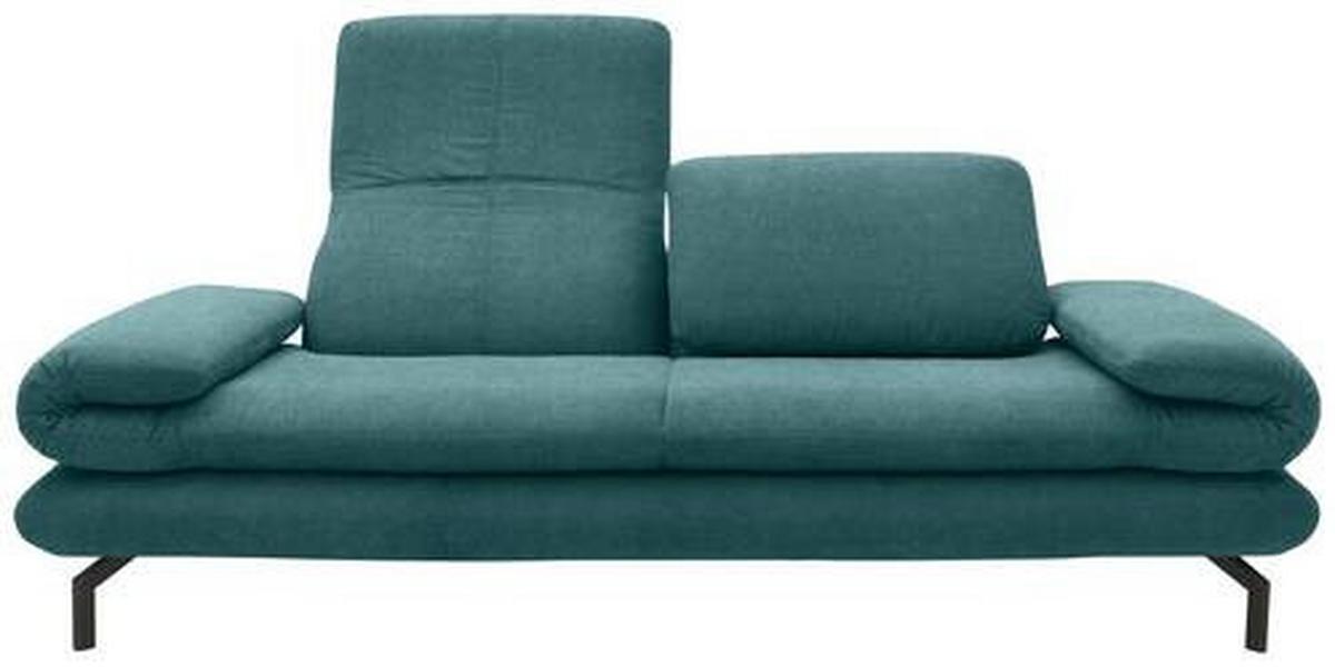 2-Sitzer-Sofa Looks Xiii Petrol - Petrol/Schwarz, Design, Textil (204 (264)/83 (110)/98cm) - LOOKS by W.Joop