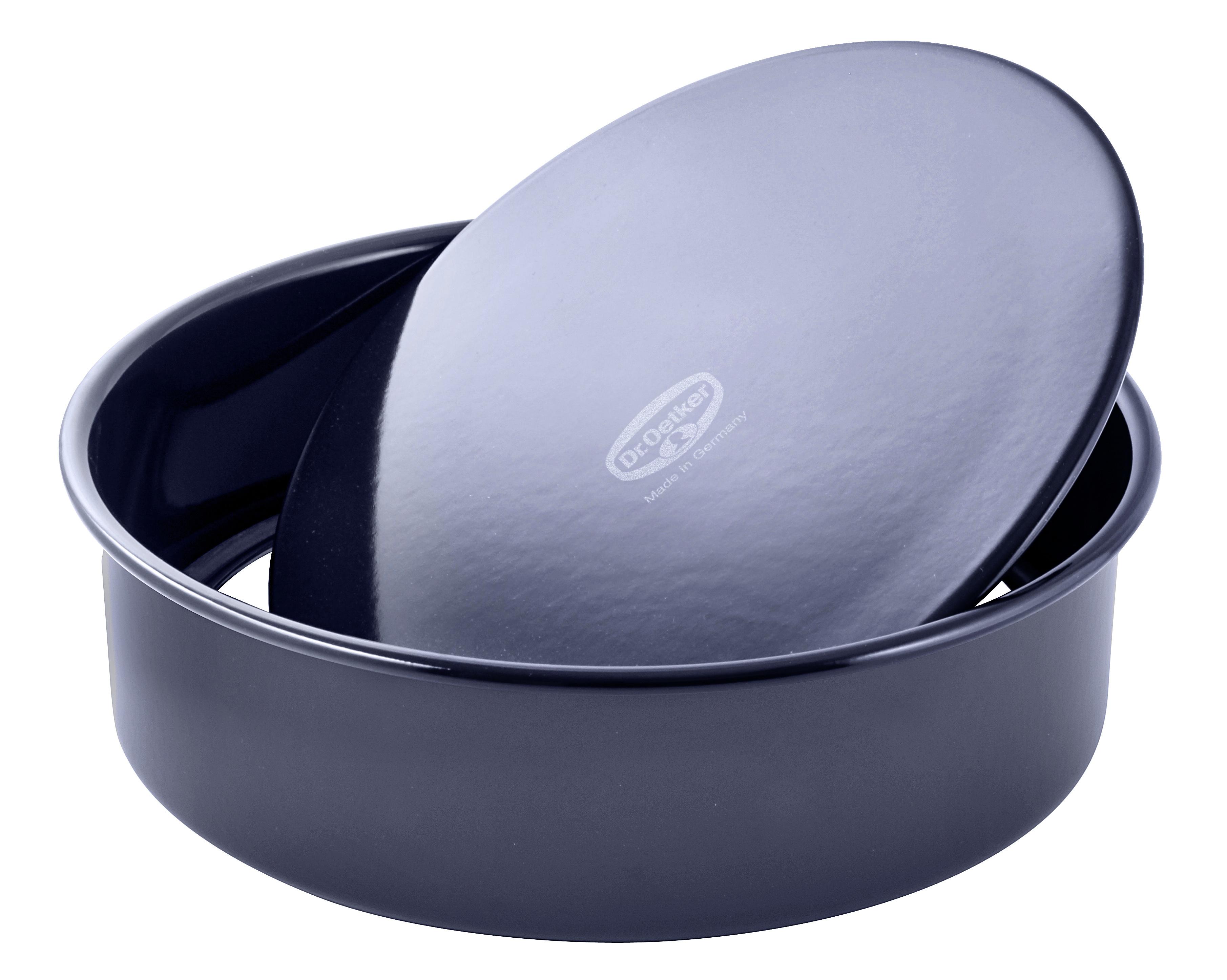 Backform Back-Liebe Emaille Rund, D/H: ca. 28/7,5 cm - Blau, Metall (28/7,5cm) - Dr.Oetker