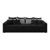 Big Sofa mit Schlaffunktion Hanna B: 280 cm Schwarz - Schwarz, MODERN, Textil (280/87/145cm)
