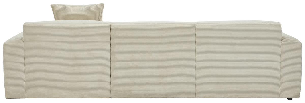 Ecksofa Pearl - Beige/Schwarz, Design, Textil (303/196cm) - Livetastic