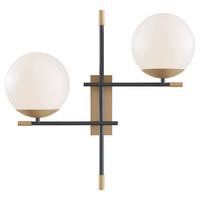 Wandleuchte Nostalgia - Goldfarben/Schwarz, Trend, Glas/Metall (17,5/42/44cm) - MAYTONI