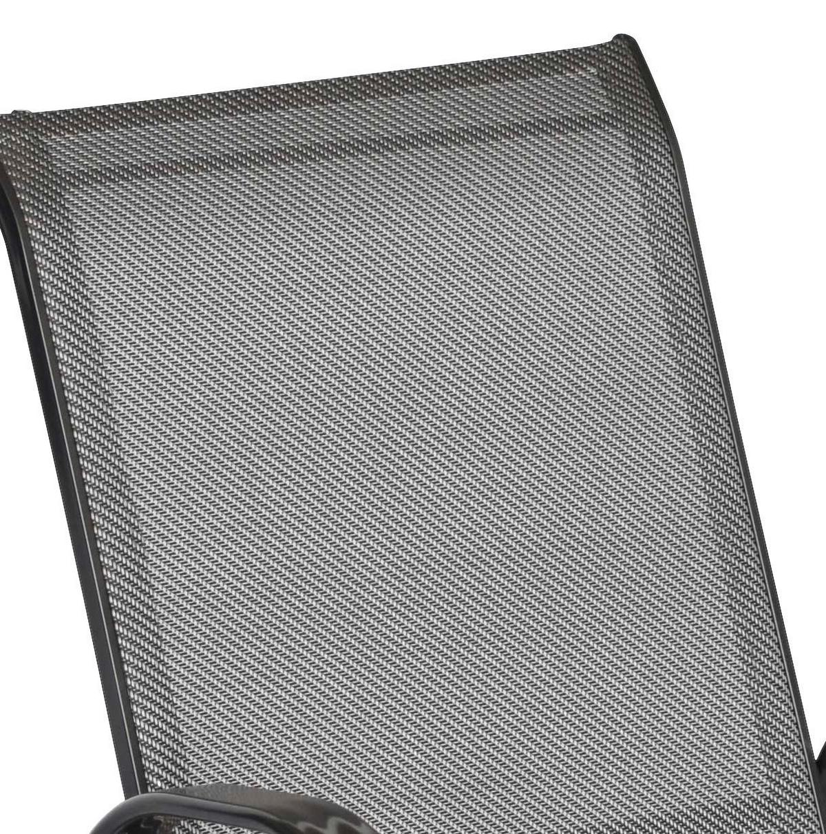 Gartensessel Stapelbar 2er Set Amalfi Metall/Textil - Graphitfarben/Grau, KONVENTIONELL, Textil/Metall (56/97/76cm) - Gardenson