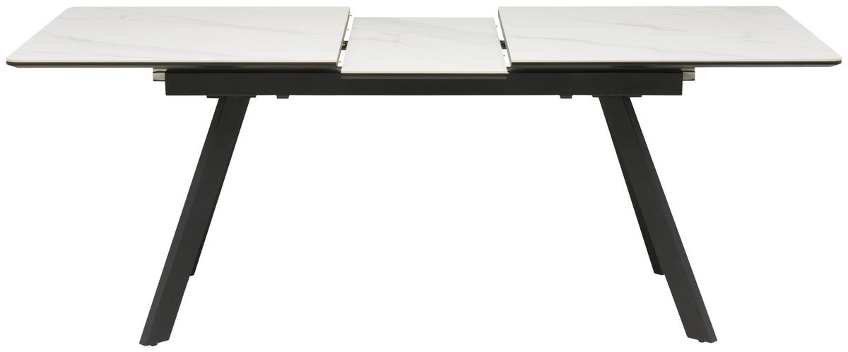 Esstisch Tea - Schwarz/Weiß, LIFESTYLE, Keramik/Holzwerkstoff (160-200/76/90cm) - MID.YOU