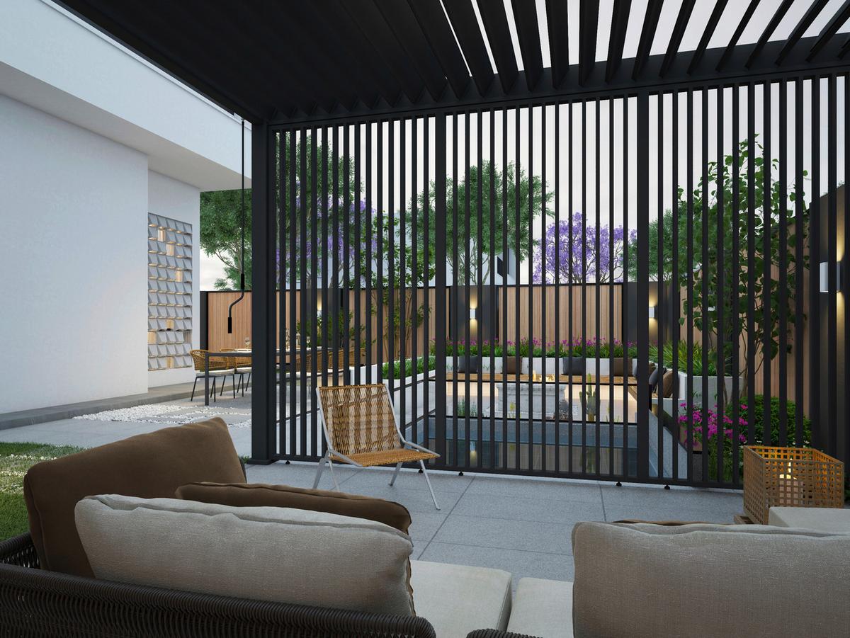 Pavillon-Seitenteil 123x235cm Wetterfest - Anthrazit, Basics, Metall (123/235/10cm) - Gardenson