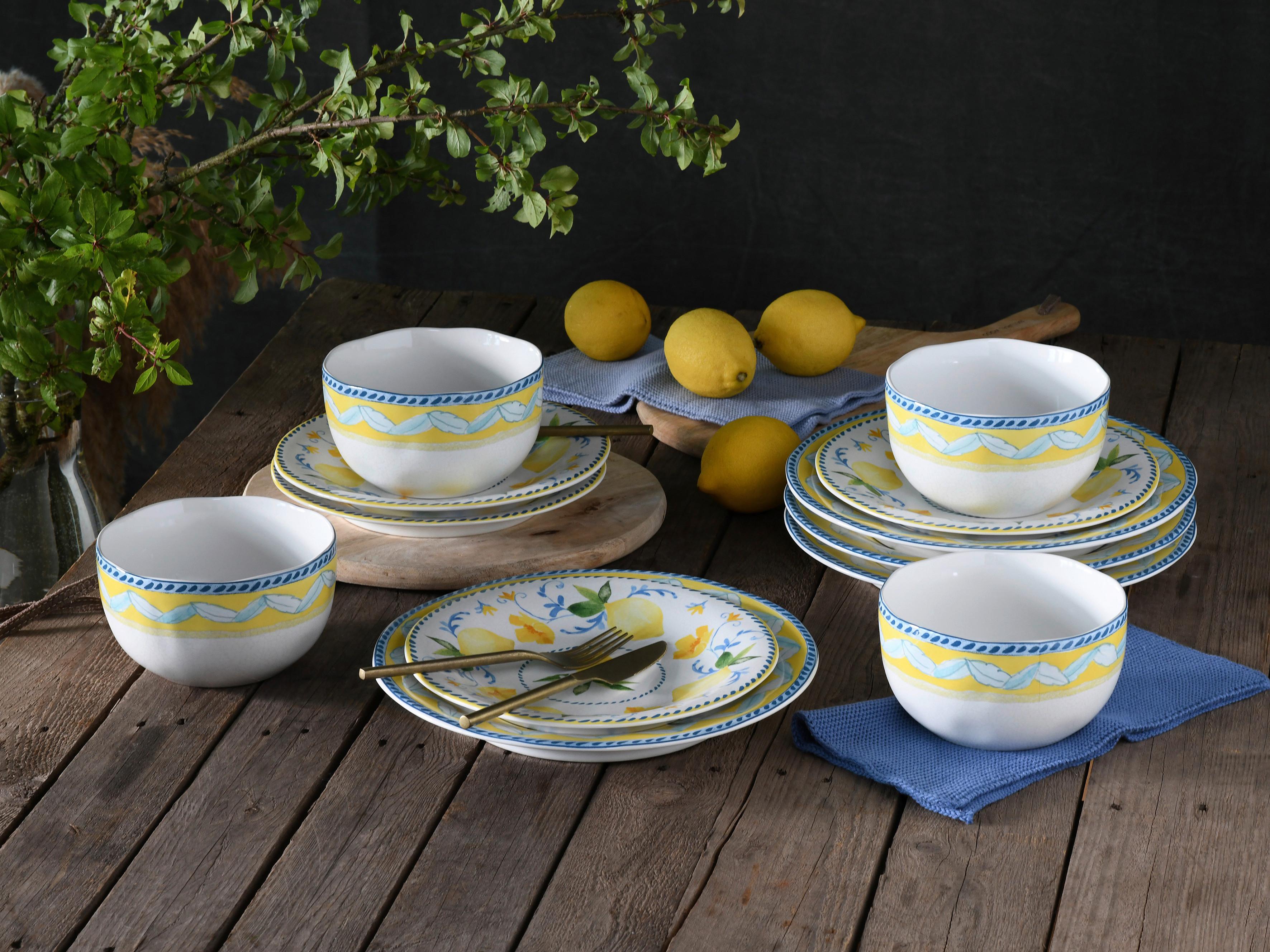 Tafelservice Lemona 12--Teilig., Multicolor - Multicolor, Basics, Keramik - Creatable