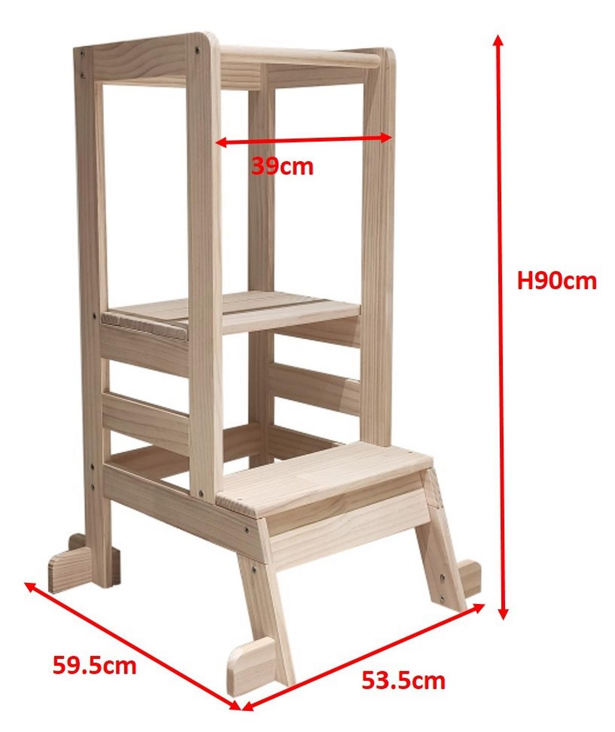 Učící věž EMMY přírodní barva - přírodní barvy, Konvenční, dřevo (39/90/51cm) - Mömax