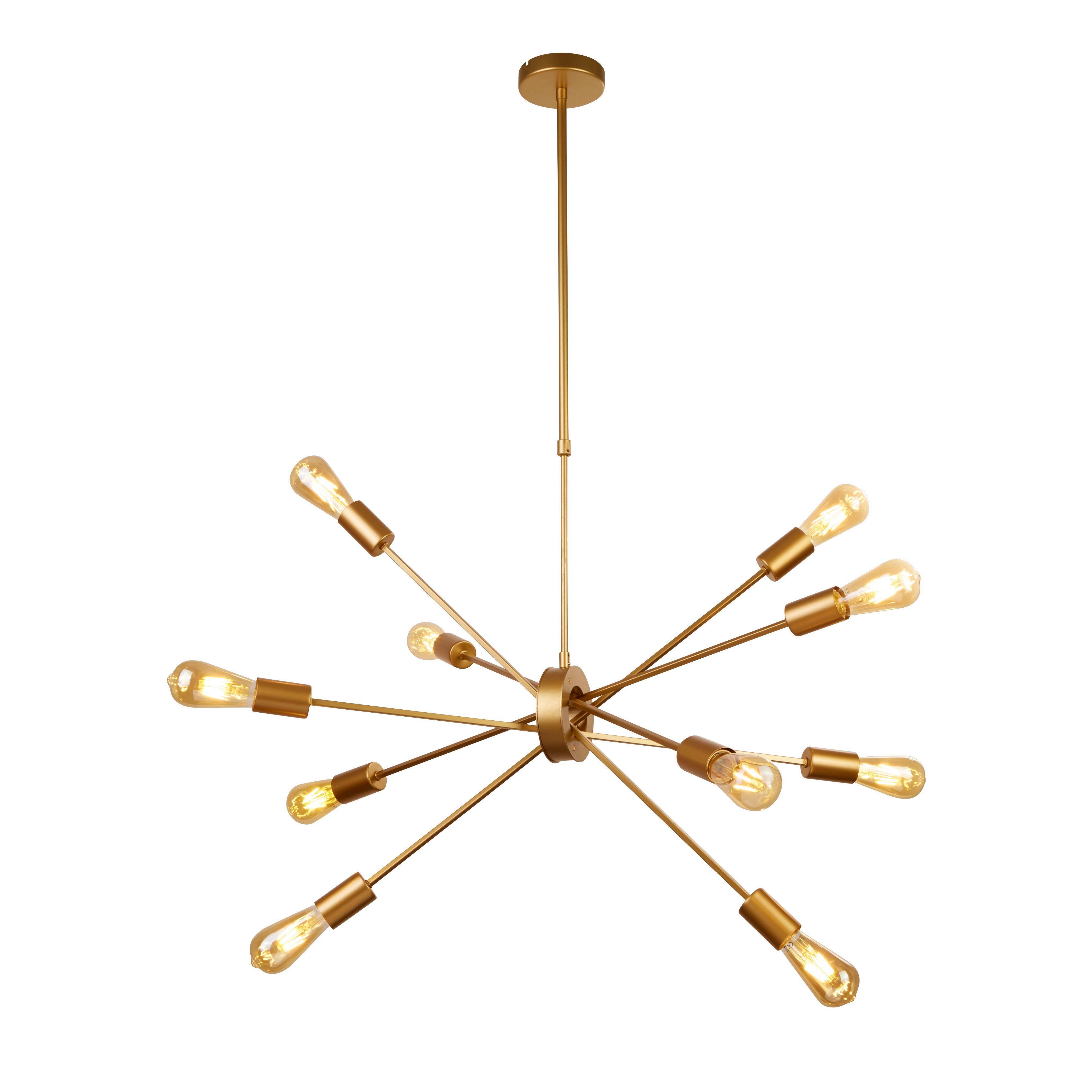 Hängeleuchte Alpha 10lt 29010-10go - Goldfarben, Design, Metall (70/35/80cm)