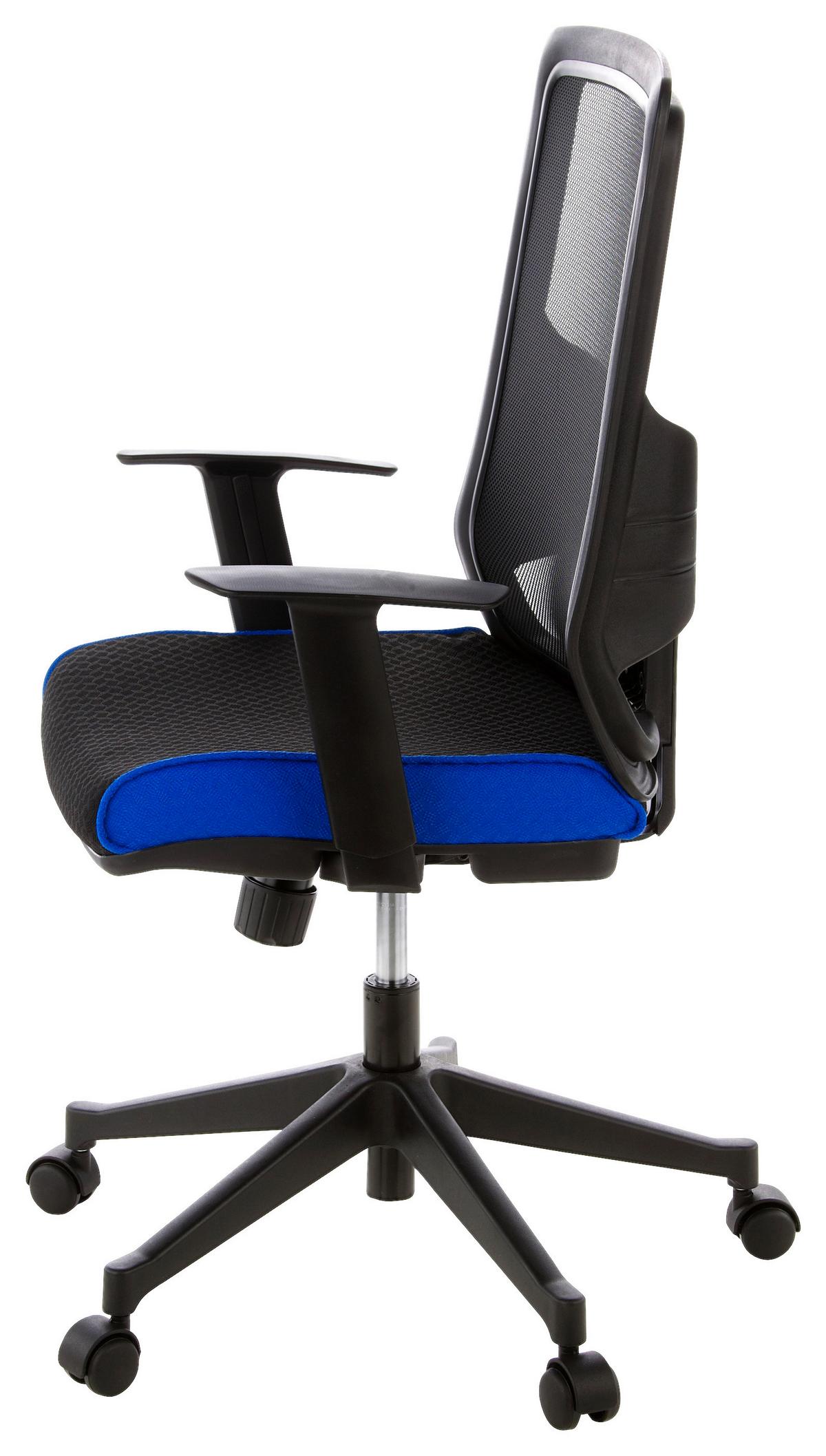 Drehstuhl Lavita Blau/Schwarz - Blau/Schwarz, MODERN, Kunststoff/Textil (57/113/44cm) - MID.YOU