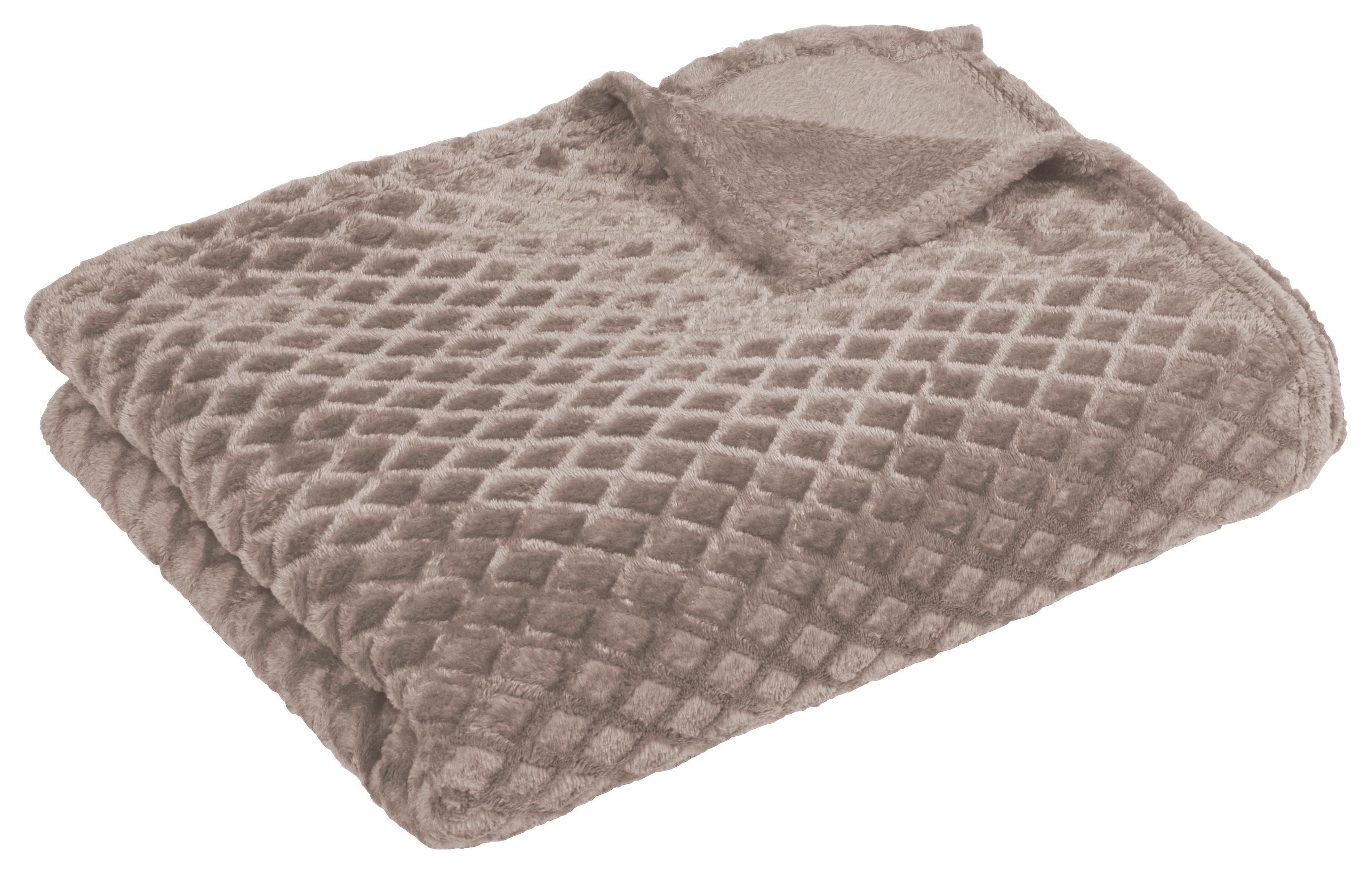 Kuscheldecke Larissa Taupe 130x170 Cm