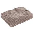 Kuscheldecke Larissa Taupe 130x170 Cm - Taupe, MODERN, Textil (130/170cm) - Luca Bessoni