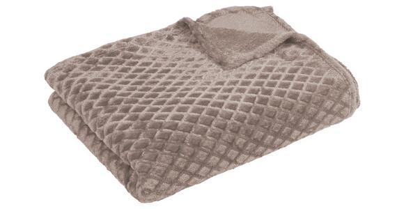 Kuscheldecke Larissa Taupe 130x170 Cm - Taupe, MODERN, Textil (130/170cm) - Luca Bessoni