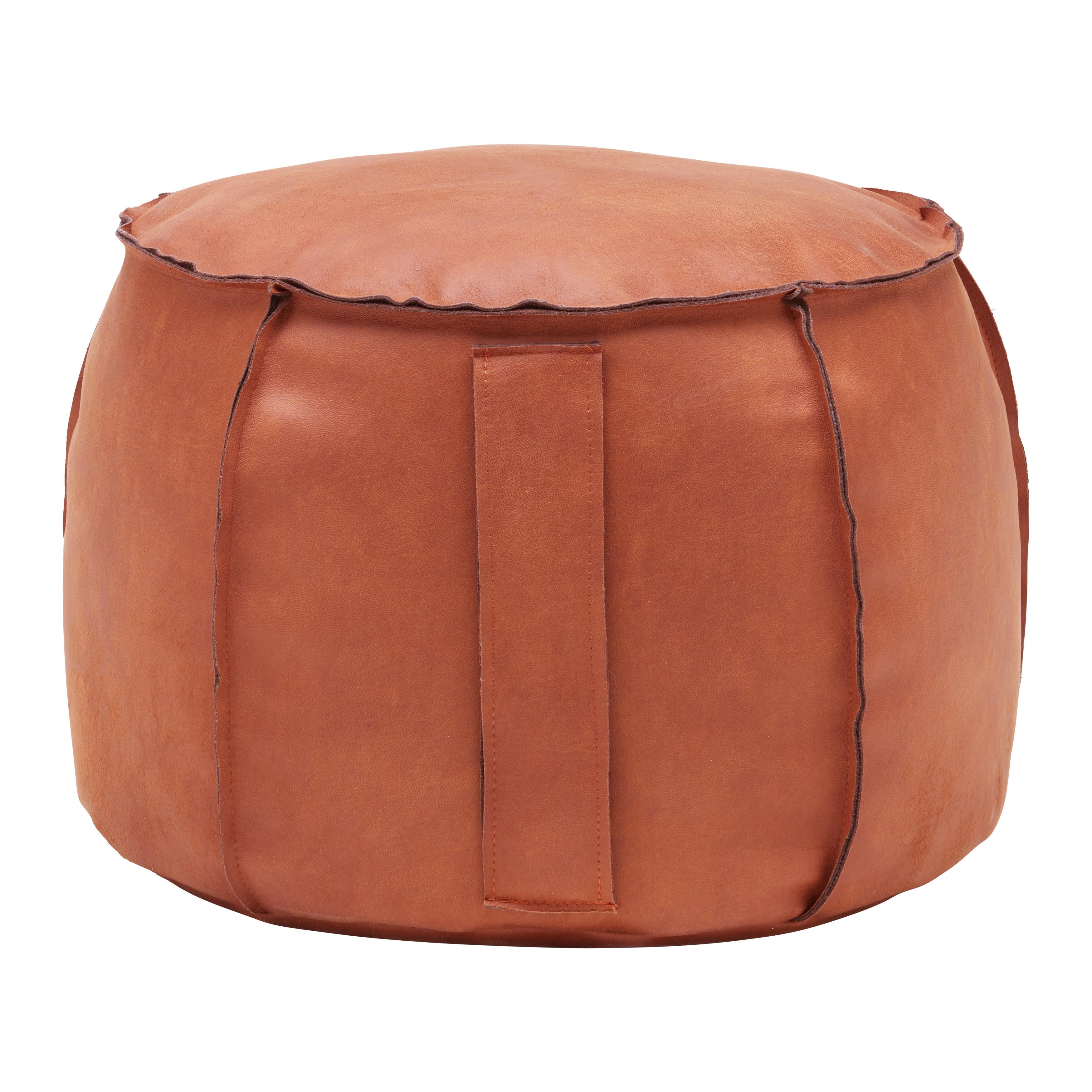 Taburetka FALUN II, kožený vzhľad liesk.orecha - farba lieskového orecha, Modern, textil (60/36cm) - Mömax