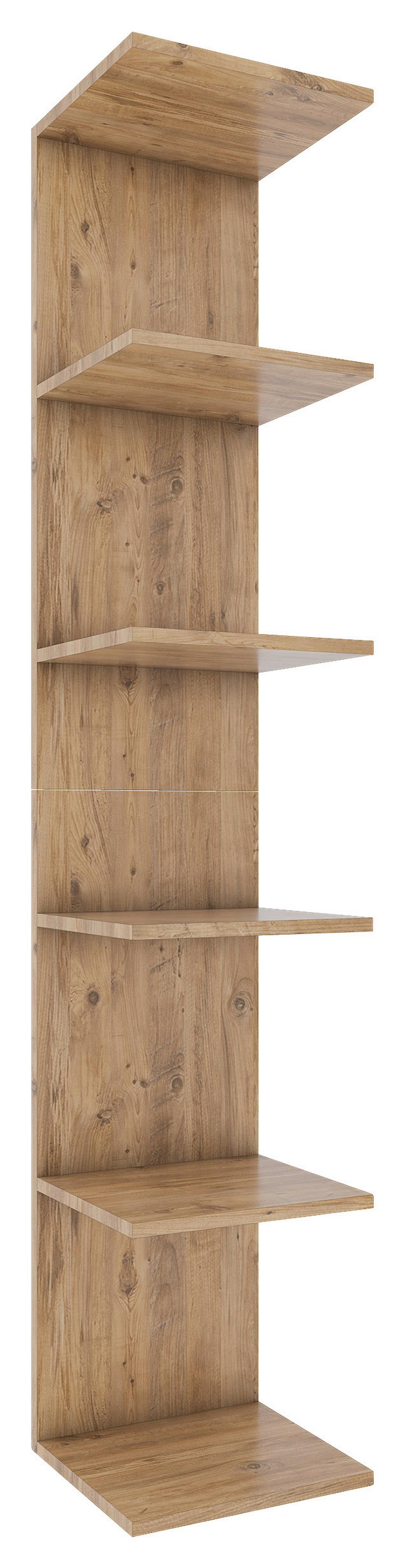 Regál Laza š: 35 cm, dub medový - dub medový, Modern, kompozitné drevo (35/180/30cm) - MID.YOU