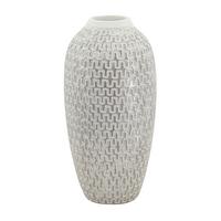 Vase Wave Weiß, Goldfarben B: 21 Cm - Goldfarben/Weiß, Basics, Kunststoff (21  /43/21cm)