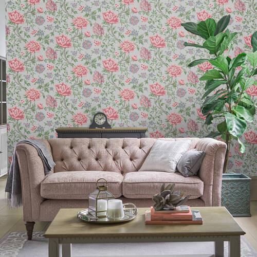 Vliestapete Multicolor, Blumen-Design - Multicolor, Basics, Papier/Kunststoff (52/1000cm)