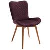 Stuhl Sarander - Bordeaux/Eichefarben, Natur, Holz/Textil (58/88/67cm) - MID.YOU