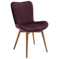 Stuhl Sarander - Bordeaux/Eichefarben, Natur, Holz/Textil (58/88/67cm) - MID.YOU