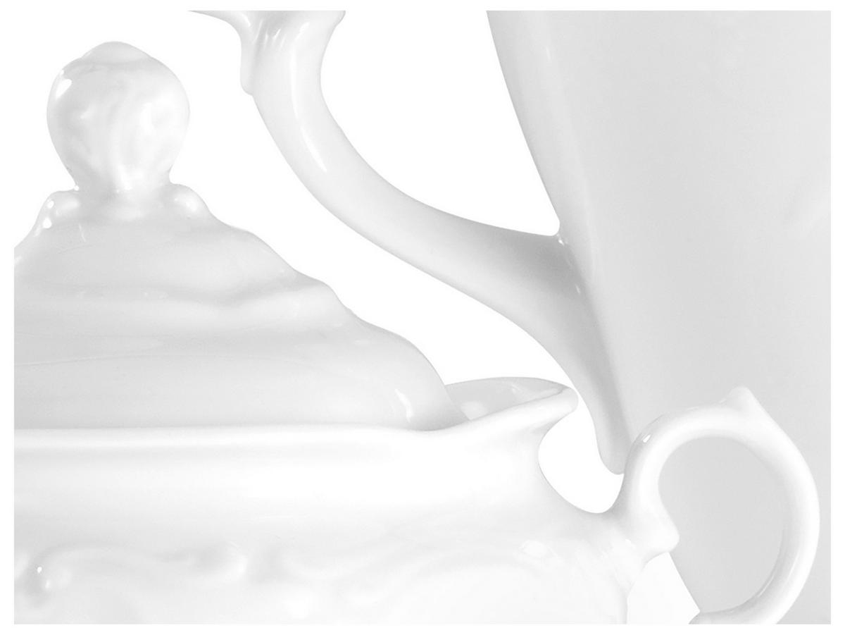 Kaffeeservice Porzellan, Weiß, 3-teilig - Weiß, Basics, Keramik - Creatable