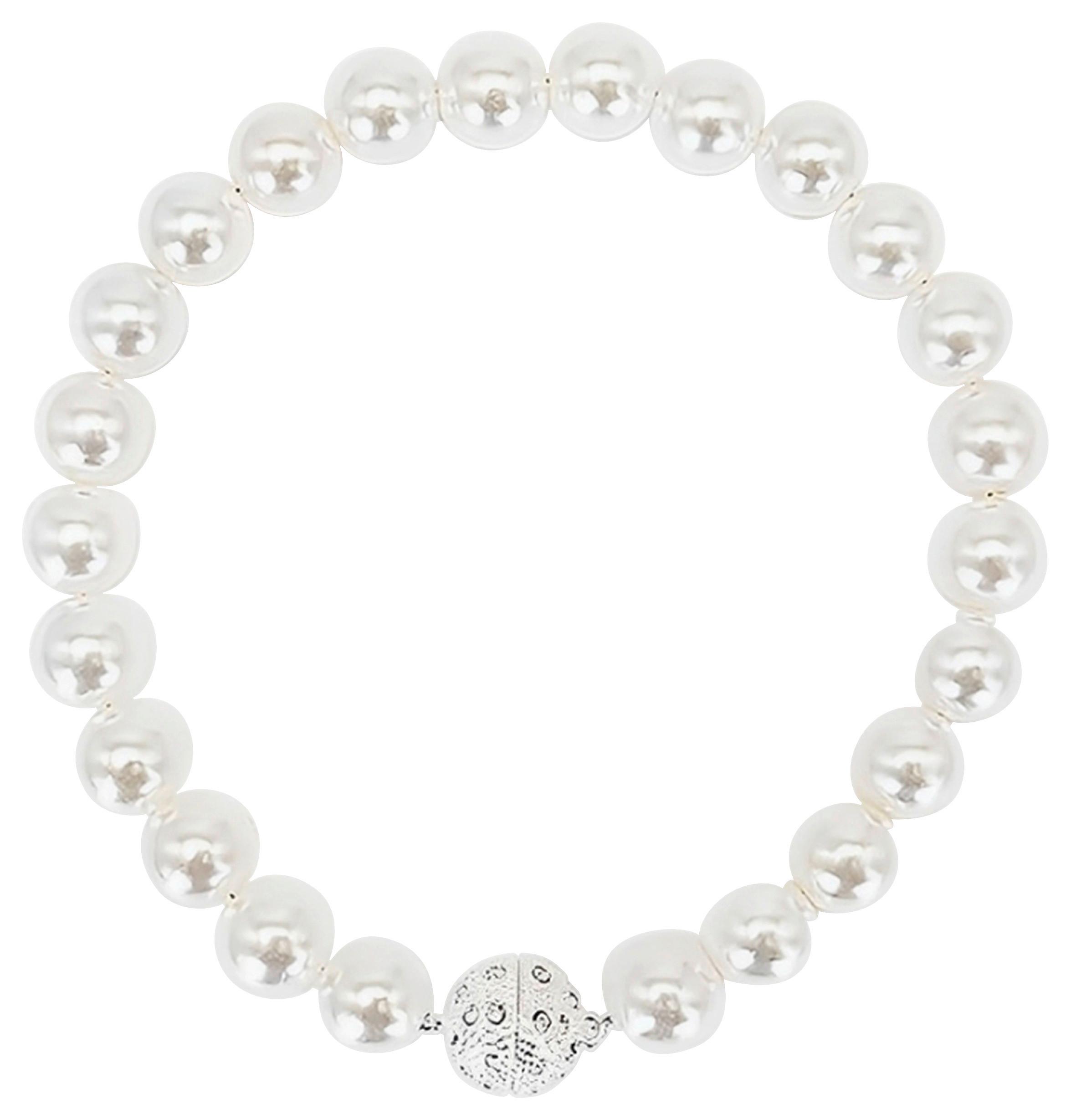 Függönyelkötő Pearl - fehér, Modern, műanyag (29cm) - Luca Bessoni