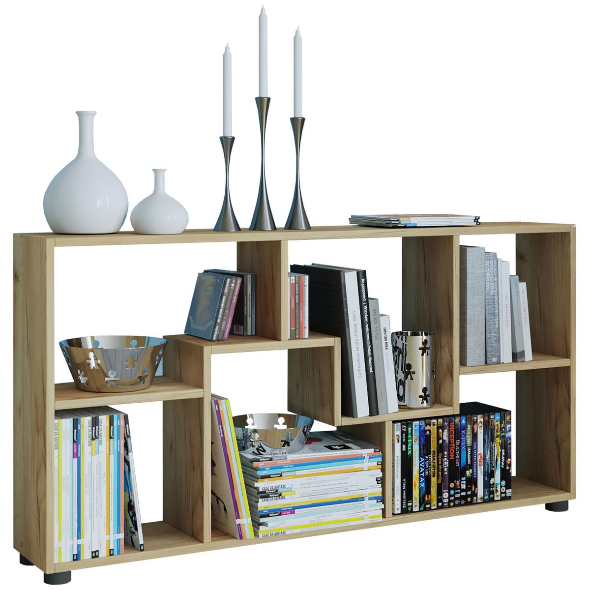 Regál Pintal dekor dub-med š: 117cm - medová/barvy dubu, Basics, kompozitní dřevo (117/62/20cm) - MID.YOU