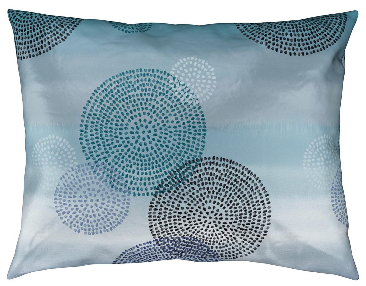Bettwäsche 140x200 cm Rebecca Baumwolle Blau Kreise - Blau, ROMANTIK / LANDHAUS, Textil - James Wood