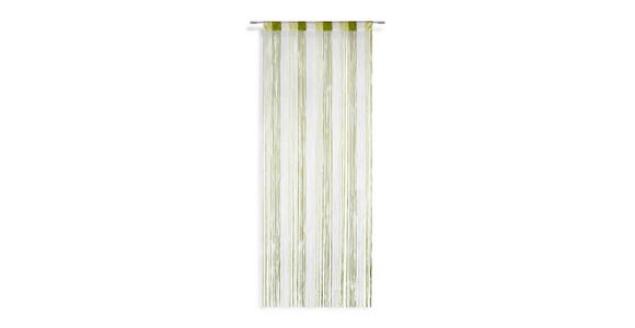 Fadenvorhang + Stangendurchzug Rita 90x245 cm Grün/Weiß - Dunkelgrün/Weiß, KONVENTIONELL, Textil (90/245cm) - Luca Bessoni