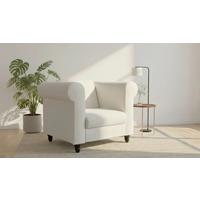 Sessel Firenze Creme, Relaxfunktion - Creme/Schwarz, Basics, Textil (111/83/87cm) - Livetastic