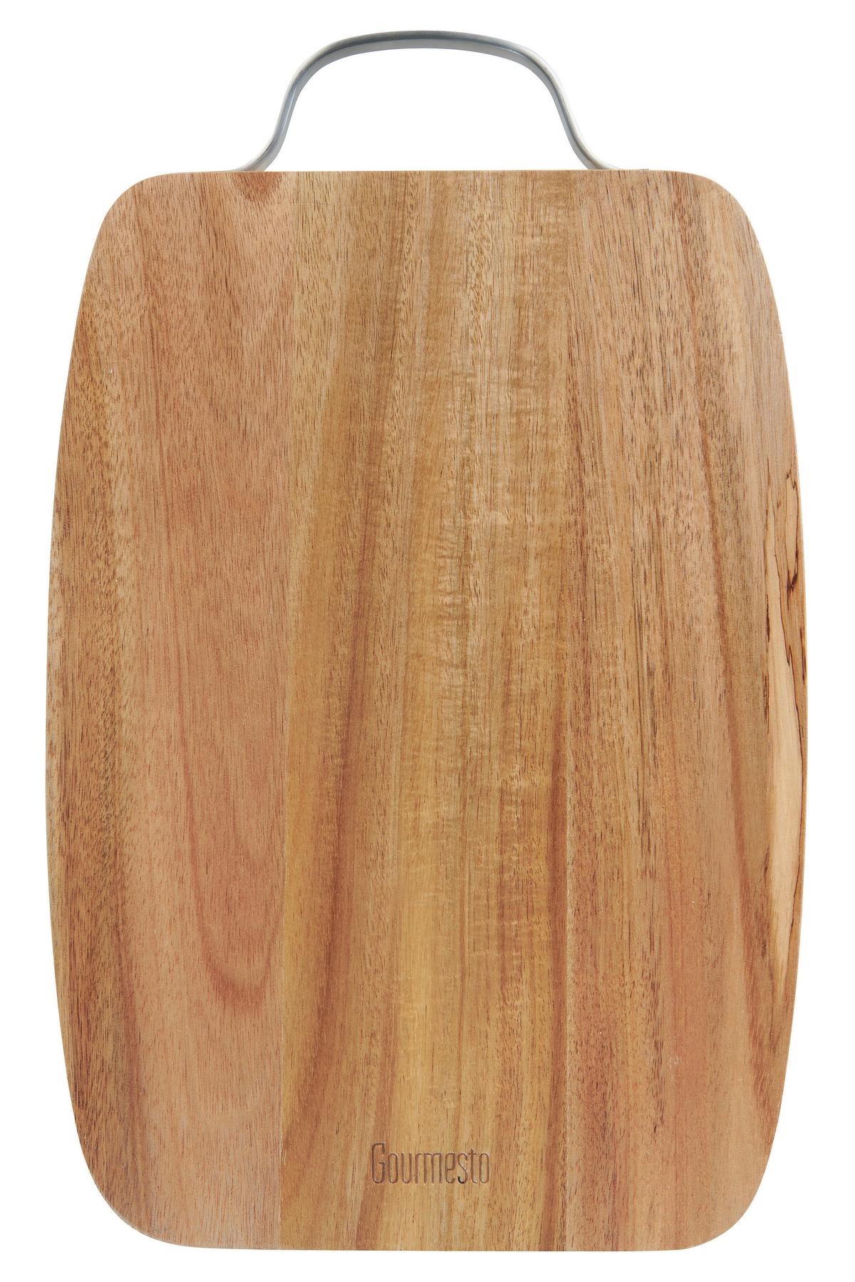 Kuchyňské prkénko Profi Line, 37/23cm - barvy akácie, Konvenční, kov/dřevo (37/23/3cm) - Gourmesto