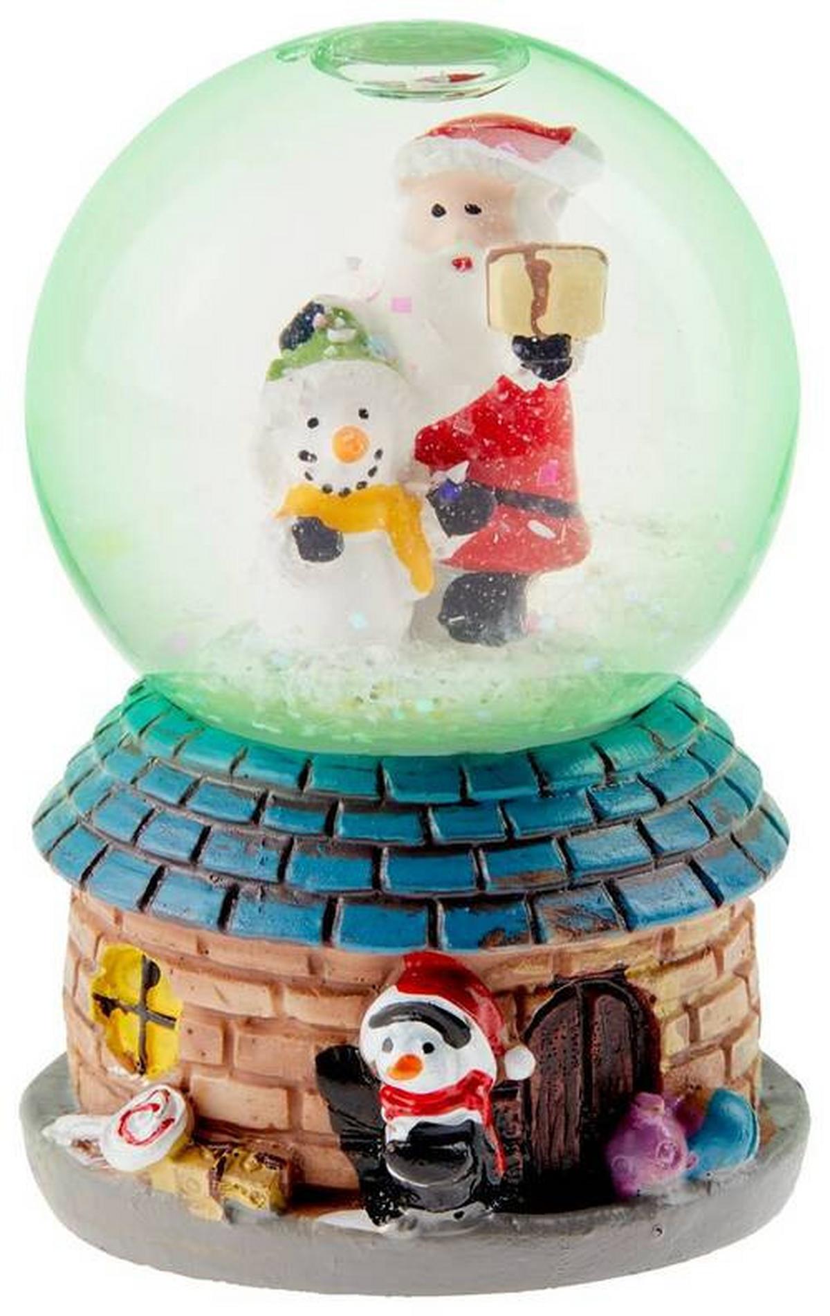 Schneekugel Santa - Multicolor, MODERN, Glas (4,5/7/4,5cm)