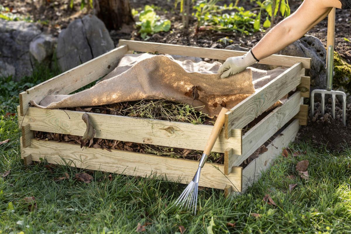 Komposterschutz, Jute 200x200 Cm - Beige, Basics, Textil (200/200cm) - Windhager