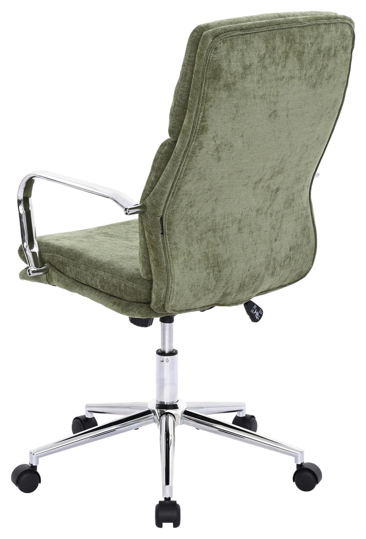 Drehstuhl Verona Grün B: 56 cm - Chromfarben/Grün, MODERN, Holz/Kunststoff (56/100-110/65,5cm) - Livetastic