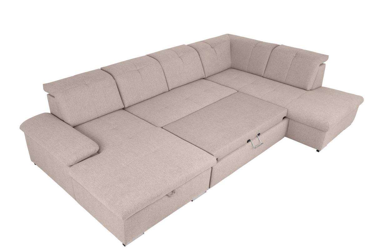 Wohnlandschaft Ramzes Beige U: 173x328x215 cm - Beige/Grau, Design, Textil (173/328/215cm) - MID.YOU