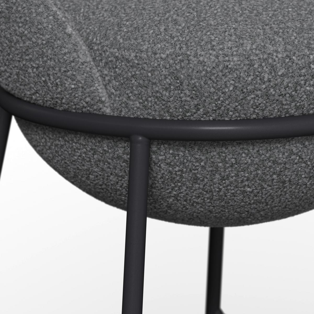 BAROVÁ ŽIDLE ZOA - šedá/černá, Moderní, kov/dřevo (53/51/100cm) - Bessagi Home